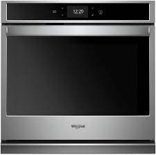 Whirlpool Wos72ec7hs 27 Inch Smart Single Wall Oven With True Convection Cooking Touchscreen Frozen Bake Technology Convection Conversion Temperature Sensor Multi Step Cooking Rapid Preheat Keep Warm Setting Fit System Control Lock Mode