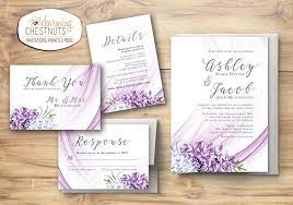Lilac Wedding Invitation Set Purple Wedding Floral Etsy Lilac Wedding Invitations Lavender Wedding Invitations Inexpensive Wedding Invitations
