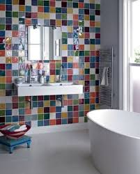 31 Multi Color Tiled Bathroom Designs Digsdigs Colorful Bathroom Tile Bathroom Inspiration Colors Small Bathroom Colors