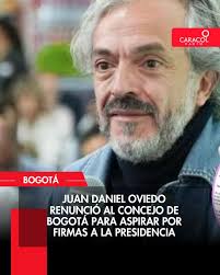 El exdirector del DANE presentó su renuncia como concejal para que se haga  efectiva a partir de junio y así iniciar su aspiración presidencial. Toda  la información en el primer comentario.