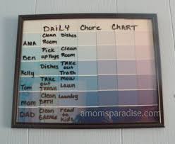 easy diy dry erase board chore chart calendar homework