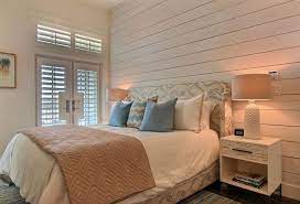 Beach House Bedroom With Shiplap Wall Beach Cottage Style Beach House Decor Beach House Bedroom