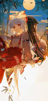 1080x2248 Resolution Fujiwara no Mokou & Kaguya Houraisan Touhou HD  1080x2248 Resolution Wallpaper - Wallpapers Den
