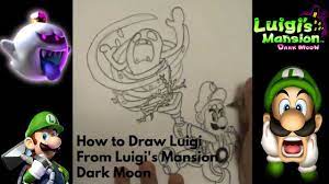 Dark moon, and luigi has his own polterpup in luigi's mansion 3. How To Draw Luigi From Luigi S Mansion Dark Moon Youtube