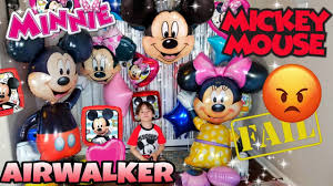 Load up the train with everything you need for the perfect birthday party—a buildable cake, balloons and decorated gift bricks. Mickey Minnie Mouse Huge Airwalker Balloons Keep Popping Helium Vs Air Challenge Youtube