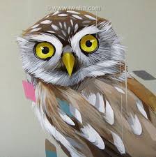 صور طيور رائعة طيور رسم جميلة Daily Photos Owl Painting Owl Art Animal Art