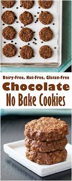 Chocolate No Bake Cookies Recipe Dairy Free Nut Free Recipe Nut Free Cookies Nut Free Desserts Chocolate No Bake Cookies