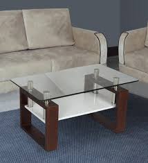 Should something heavy accidently fall on the table, it could potentially shatter. Buy Modern Glass Top Center Table In Brown By White House Furniture Online Contemporary Rectangular Coffee Tables Tables Furniture Pepperfry Product