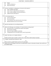 This paper discusses the accounting and financial implications from the introduction of the new accounting standard aasb xx. Cbse Sample Papers 2021 For Class 12 Accountancy Aglasem Schools