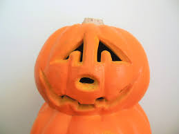 Stacked Foam Pumpkins, Small 10 Inch Halloween Jack O Lanterns, Open Faces  and Bottom, Add Your Own Light, Short for Window or Table