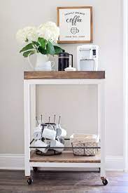 Here are a few tips. How To Build Or Update A Simple Coffee Cart Coffee Bar Home Coffee Bar Cart Diy Bar Cart