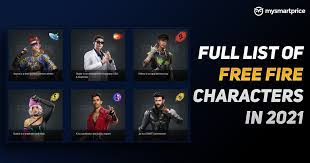 Free fire is the most popular battle royale game on mobile at the moment, even more, popular than pubg mobile, the original battle royale title. Free Fire Characters July 2021 Dj Alok Jai Hayato Kapella Wukong Nikita And More Mysmartprice