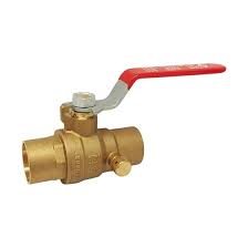 5063AB LF Brass Full Port Ball Valve with Drain - RED-WHITE ...