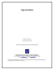 The moon salutation sequence balances the yang in your life. Chakras International Association Of Yoga Therapists