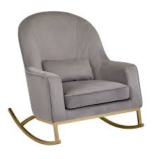Find the perfect home furnishings at hayneedle, where you can buy online while you explore our room designs and curated looks for tips, ideas & inspiration to help you along the way. Modern Glam Velvet Rocking Chair Off White With Satin Brass Novocom Top