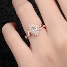 Crescent Moon Art Deco Amethyst Ring