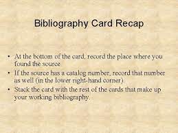 This section contains information on how to correctly use author. Preparing Bibliography Cards Or How Properly Citing My
