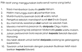 Kata sendi nama 'daripada' digunakan di hadapan kata nama atau frasa nama yang menerangkan sumber atau asal kejadian sesuatu. Kata Sendi Ayat Aktif By Nursyafawaniamira On Emaze
