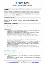 Front Office Administrator Resume Samples Qwikresume