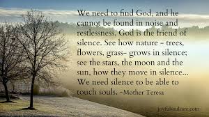 A Beautiful Inspirational Quote From Mother Teresa Spiritual Inspiration Move In Silence In This Moment