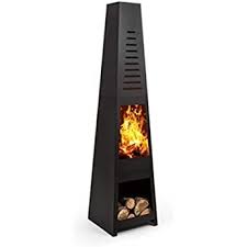 Esschert Terrassenofen Mit Brennholzfach Xl Ff138 Amazon De Baumarkt Holz Terrasse Ofen