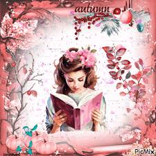 Woman reading Book-----Autumn - Free animated GIF - PicMix