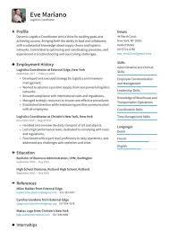 A resume is a compilation of your professional experience, training. Logistics Coordinator Resume Examples Writing Tips 2021 Free Guide