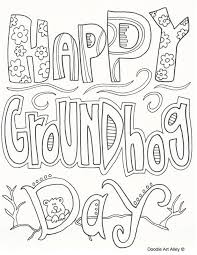 February Coloring Pages Doodle Art Alley Groundhog Day Groundhog Day Activities Coloring Pages