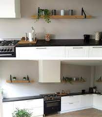 wandplank met stalen dragers van de betoverde zolder keuken idee keuken inspiratie moderne keukens