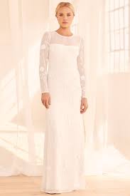 Long sleeve beaded wedding gown. White Beaded Gown Long Sleeve Maxi Dress Beaded Bridal Dress Lulus
