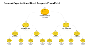 Organizational Chart Template Powerpoint Yellow