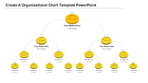 organizational chart template powerpoint yellow