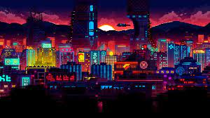 Kenze Wee On Twitter Pixel City Desktop Wallpaper Art Pixel Art