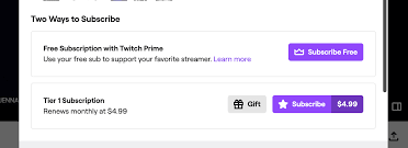 Subscriptions periods and their pricing are as follows: How To Subscribe To A Channel On Twitch To Show Support