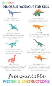 Dinosaur Themed Workout For Kids Physical Activities For Kids Exercise For Kids Therapy Activities