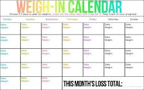 Keep track of your losses per month this year with this colorful monthly weight loss tracker! Unique Weight Loss Calendar Printable Free Printable Calendar Monthly