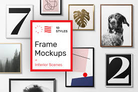 Simply pick a mockup and upload your image. Poster Frame Mockups Generator In Indoor Advertising Mockups On Yellow Images Creative Store
