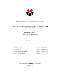 Malik prigianata 07114145 / 2007 dedy ari purnomo 07114166 / 2007 m. Pdf Proposal Program Kreativitas Mahasiswa Setan Sensor Kemacetan Sebagai Solusi Kemacetan Kota Bandung