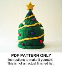 Knit christmas tree hat free knitting patterns. Knitting Pattern Christmas Tree Hat Pattern The Nick Hat Etsy