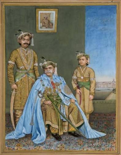 Ishwari Prasad Narayan Singh, Maharaja of Benares (reigned 1835-89) with his successors Prabhu Narayan Singh (reigned 1889-1931) and Aditya Narayan Singh (reigned 1939-1947) – Works – Asian Art Museum