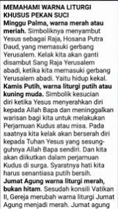 Salah Warna Liturgi Khusus Pekan Suci Pada Tri Hari Suci Turnbackhoax Liturgi di atas adalah contoh perayaan natal di sebuah gereja oikumene perusahaan. salah warna liturgi khusus pekan suci
