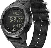 Buy NORTH EDGE Sport Pedometer Chronograph Carbon Fiber Case Digital Men's  Nylon Wrist Watch: C-Nexus (Black) at Amazon.in