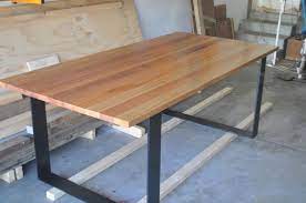 Solid Timber Dining Table On Metal Legs Dining Tables Gumtree Australia Port Phillip Elwood 107455882 Coastal Kitchen Timber Dining Table Coastal Decor