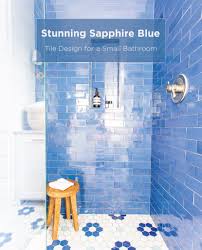Stunning Sapphire Blue Tile Design For A Small Bathroom Blue Bathroom Tile Mosaic Tile Bathroom Floor Mosaic Bathroom Tile