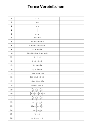Terme Vereinfachen Von Termen Zusammenfassung Unterrichtsmaterial Im Fach Mathematik In 2020 Zusammenfassung Vereinfachen Bruchrechnen
