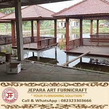 Gazebo Minimalis Kelapa Di Atas Kolam Taman Gazebo Kolam Kolam Taman