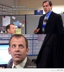 When He Didn T Invite Him To His Birthday Party Office Jokes Toby The Office The Office Show