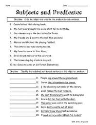 This Worksheet Contains 20 Questions In Which Students Must Identify The Su Subject And Predicate Worksheets Simple Subject And Predicate Subject And Predicate