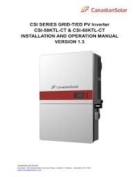 There may be other provinces and locations where the information and specifics also apply. Csi Series Grid Tied Pv Inverter Csi 50ktl Manualzz