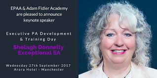 Shelagh's the Keynote Speaker at EPAA's Executive PA Development & Training  Day
